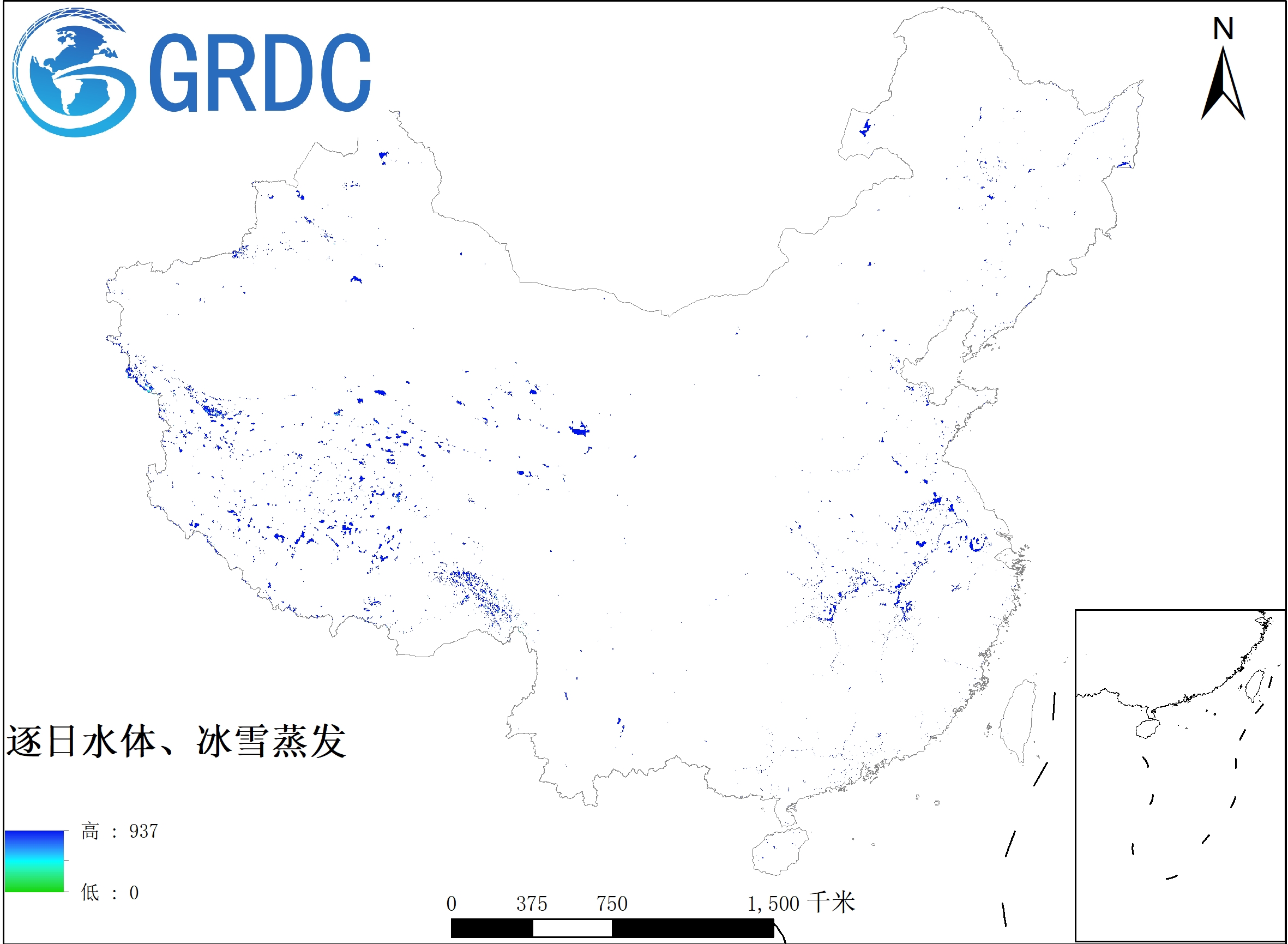 2000年至今逐日水体、冰雪蒸发